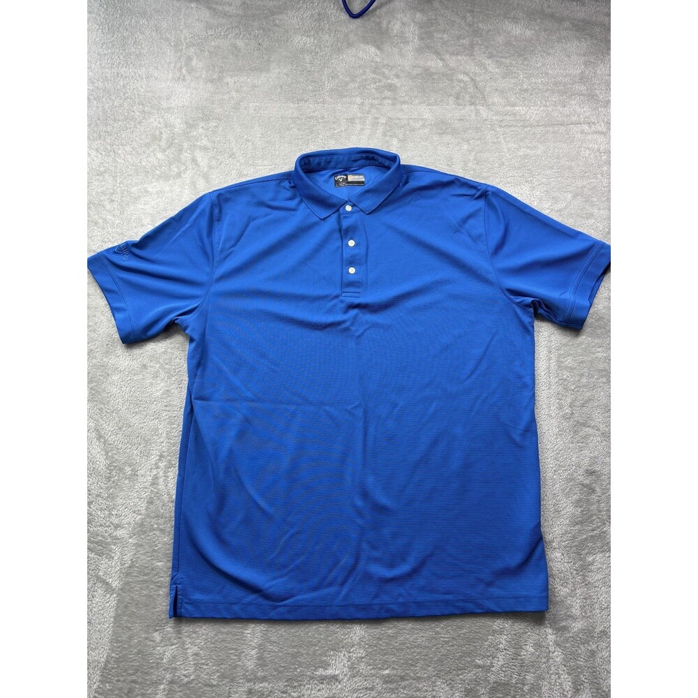 Callaway Men's XL Blue Opti-Dri Performance Golf Polo Shirt Short Sleeve